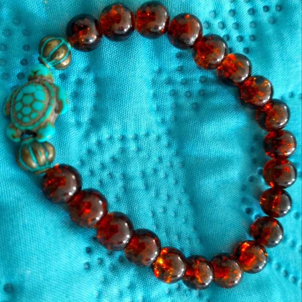 Stretch Czech Bead Bracelet